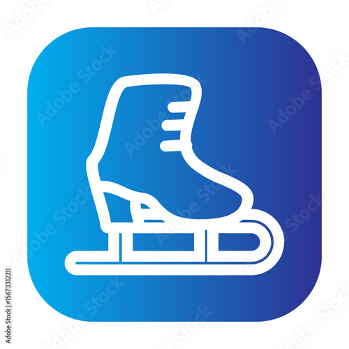 Ice skate icon representing figure skating or hockey.