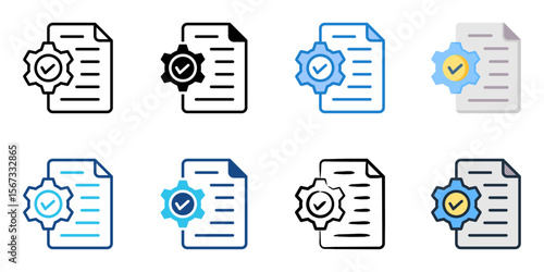 Standardized icon set multiple style collection 
