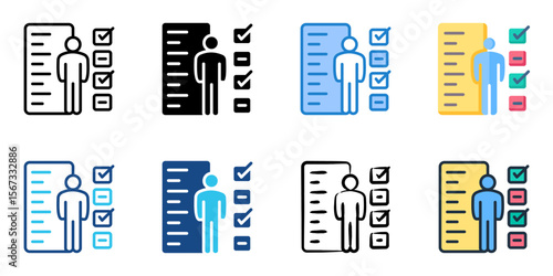 Criterion referenced icon set multiple style collection 
