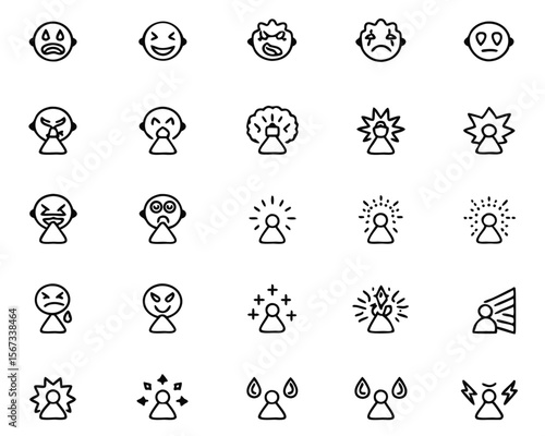 Visual representation of a person experiencing intense emotions depicted with symbolic representations of tension and anger suitable for emotional expression and psychological concept illustration