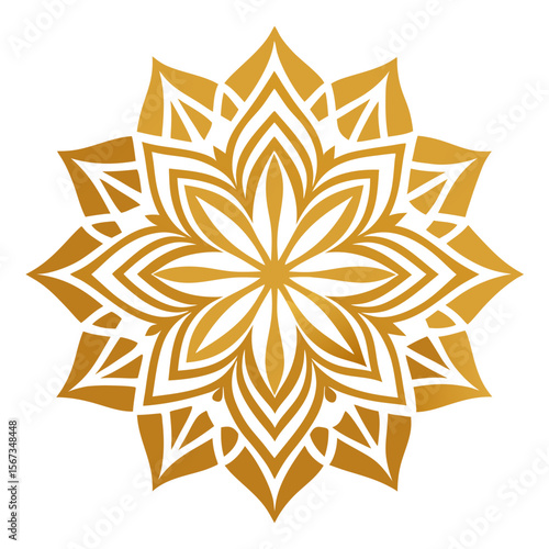 Ornamental Gold Mandala for Upscale Branding or Invitations