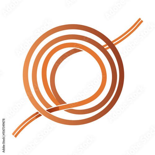 Copper wires vector icon on white background.