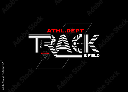 track and field graphic t-shirt design, ATHLETIC SPORT.