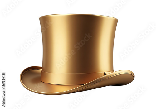 Golden top hat formal wear accessory