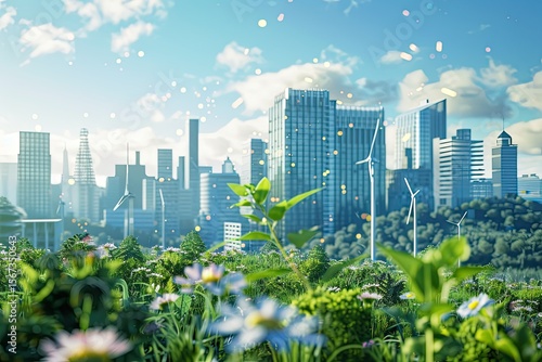 Modern City and Environmental Technology Concept Sustainable Development Goals Sdgs