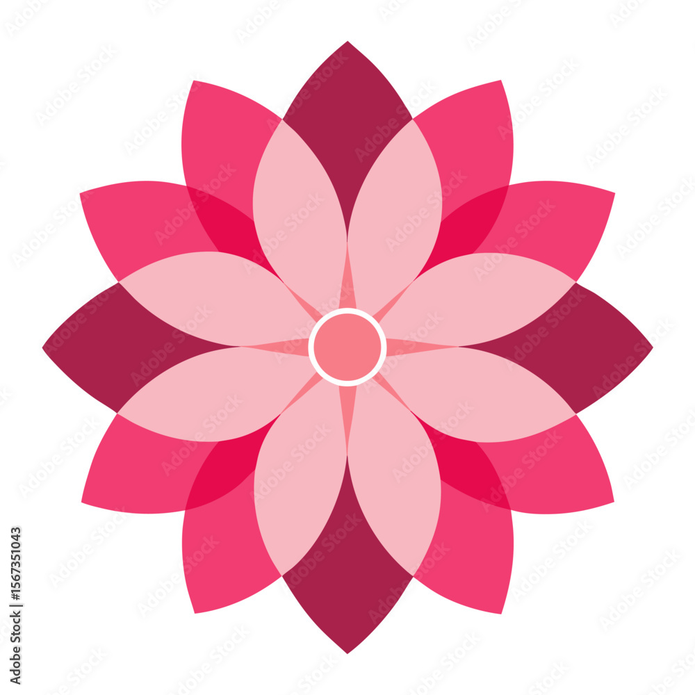 Simple Beginner Mandala with Bold Petal Shapes and Central Dot Simple Beginner Mandala with Bold Petal Shapes and Central Dot
