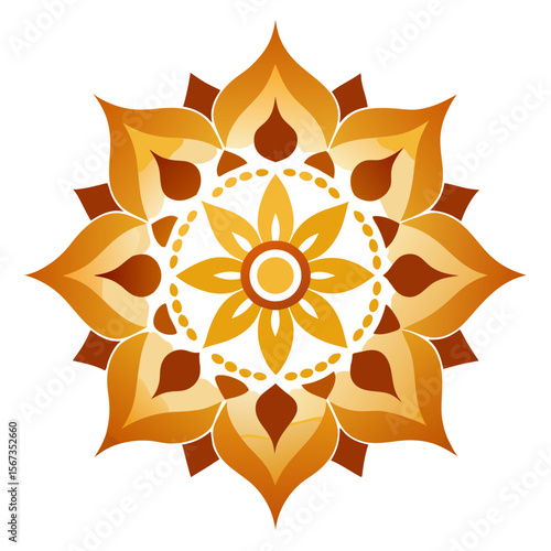 Royal Frame with Blue and Gold Mandalas and Islamic Arch Motif