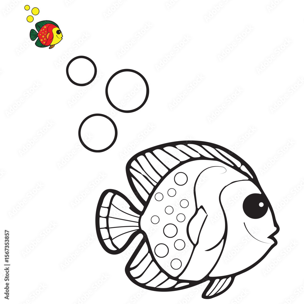 Obraz premium Coloring animal page for children.