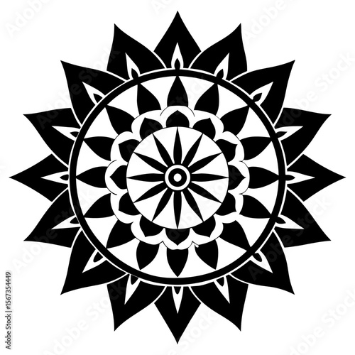 Abstract mandala with cracked surfaces and historic motifs, blending weathered texture with earthy tones.