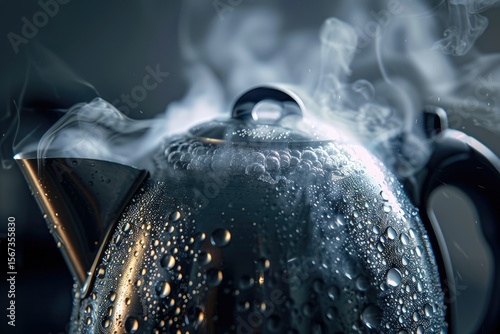 The limescale is deposited on the heater of the kettle for boiling water