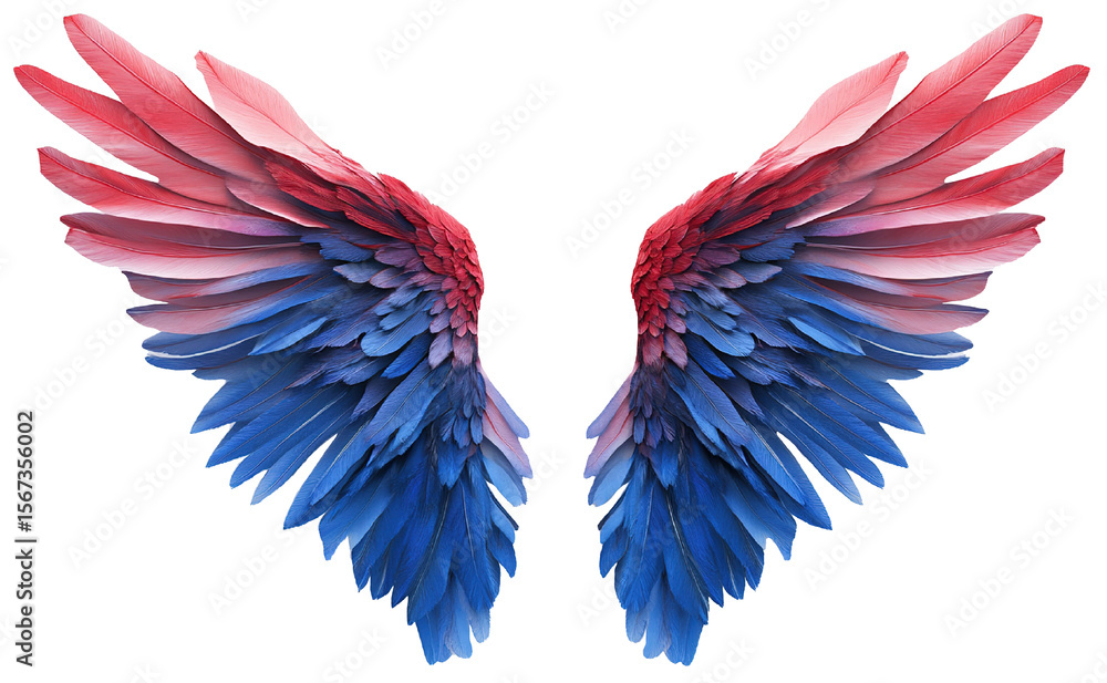 Fototapeta premium colorful wing feather texture, bird, gradation