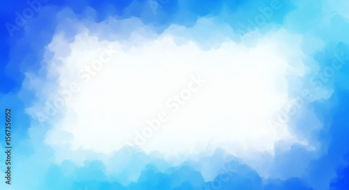 Blue Watercolor Background Frame
