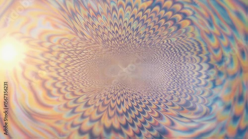Abstract Spiral Pattern with Psychedelic Pastel Colors
