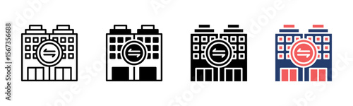 Business Merger icon sheet multiple style collection