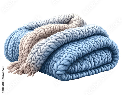 Cozy Knit Blanket Illustration