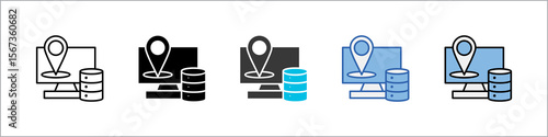 Ip Address Icon Pack Multistyle Illustration
