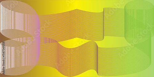 PrintAbstract background with waves for banner. Standart poster size. Vector background with lines. Element for design isolated on yellow. Pink and yellow gradient. Brochure, booklet. Summer, spring