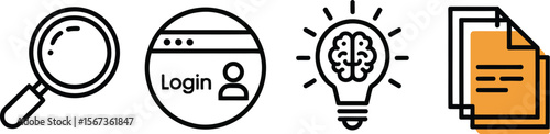 Seo search engine optimization login idea documents research information data analysis strategy 