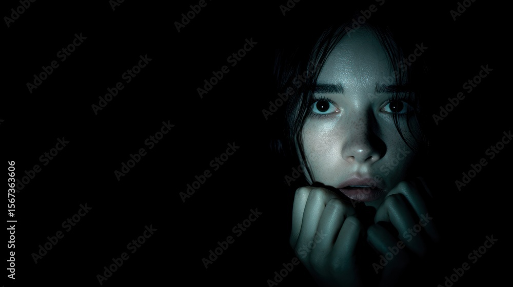 a young woman with a look of sheer terror on her face a young woman with a look of sheer terror on her face