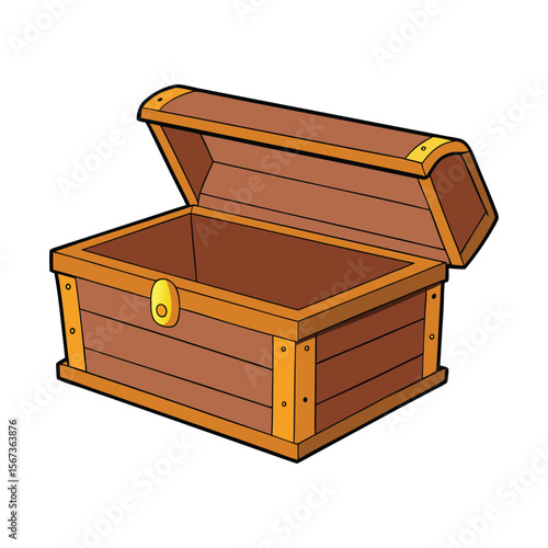 An old wooden box, weathered and open, reveals its vintage charm with rustic textures and worn edges, evoking memories of forgotten treasures inside.
