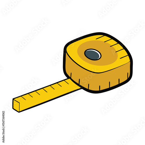 A bright yellow tailor’s meter with bold black markings, ideal for precise measurements in sewing, fashion design, and crafts. Flexible, durable, and easy to read.
