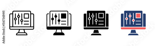 Admin Panel icon sheet multiple style collection