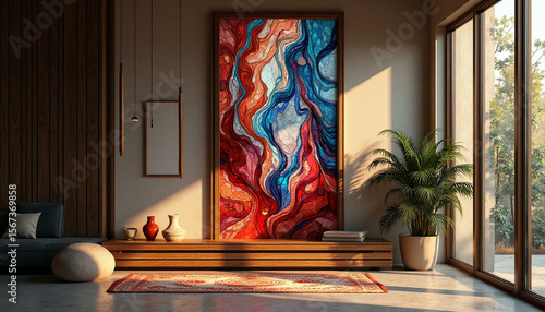 Wallpaper Mural modern living room glass window Torontodigital.ca