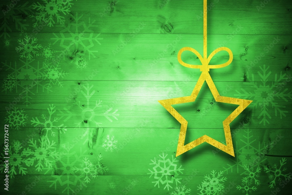 Fototapeta premium Christmas decorations over wood