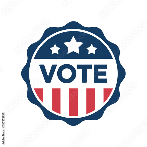 Vote - Election Day Badge - USA Elections Badge Icon

