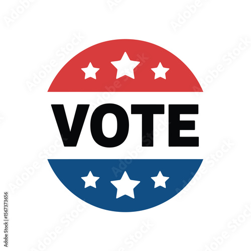 Vote - Election Day Badge - USA Elections Badge Icon
