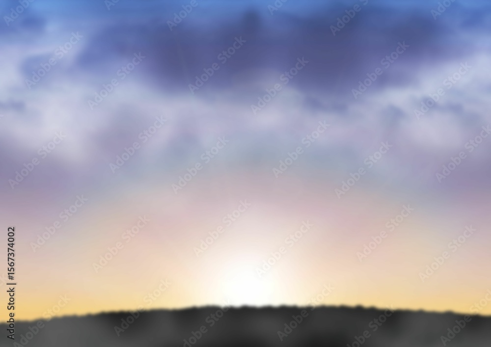 Fototapeta premium Silhouette field against sky