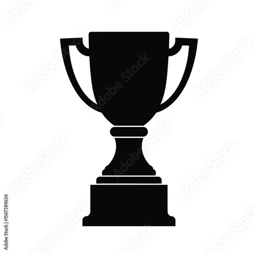 Black silhouette of a sumo trophy icon japan symbol
