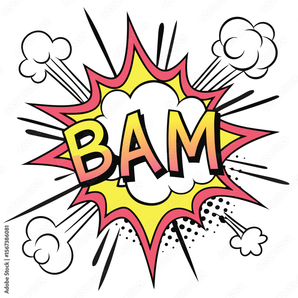 Colorful comic book explosion graphic Colorful comic book explosion graphic