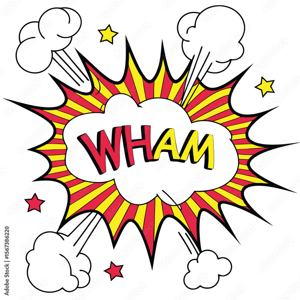 Colorful comic book style explosion graphic Colorful comic book style explosion graphic
