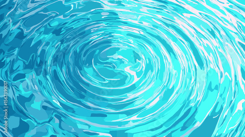 水面に広がる波紋のベクターイラスト