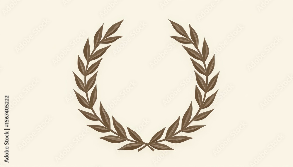 Decorative laurel wreath graphic design. Decorative laurel wreath graphic design.