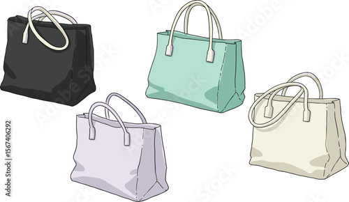 Minimalist Handbag Collection: Stylish and Versatile Tote Bags in Trendy Colors