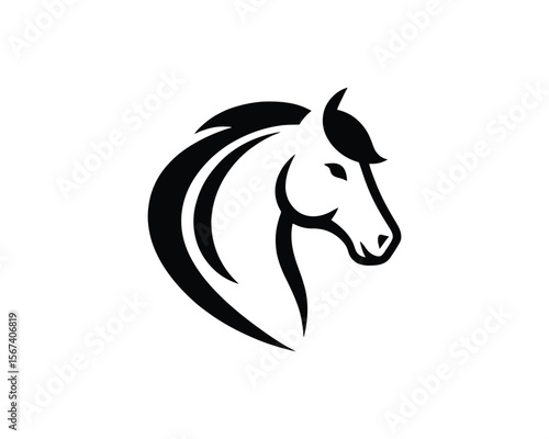 Sleek stallion vector horse head logo concept