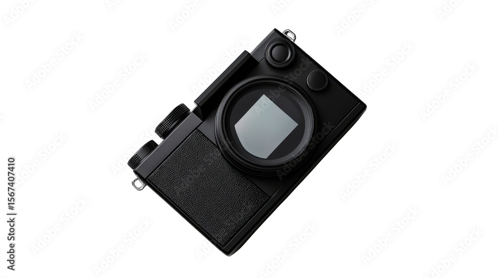 Fototapeta premium Compact vlogging camera with flip-up screen Transparent background, PNG