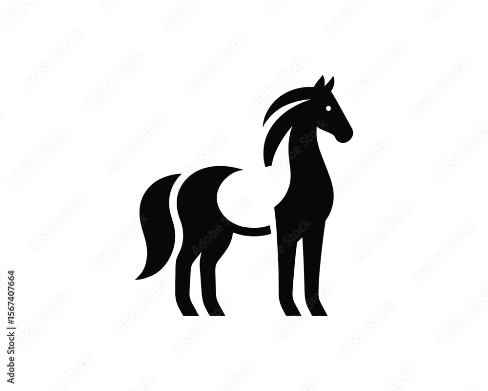 Elegant equine modern vector graphic for logo and design Elegant equine modern vector graphic for logo and design