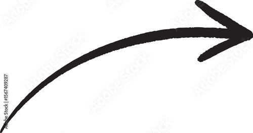 A hand-painted gouache arrow with expressive brush strokes, combining organic movement and modern design. Perfect for creative visuals, motion cues, or infographic elements.