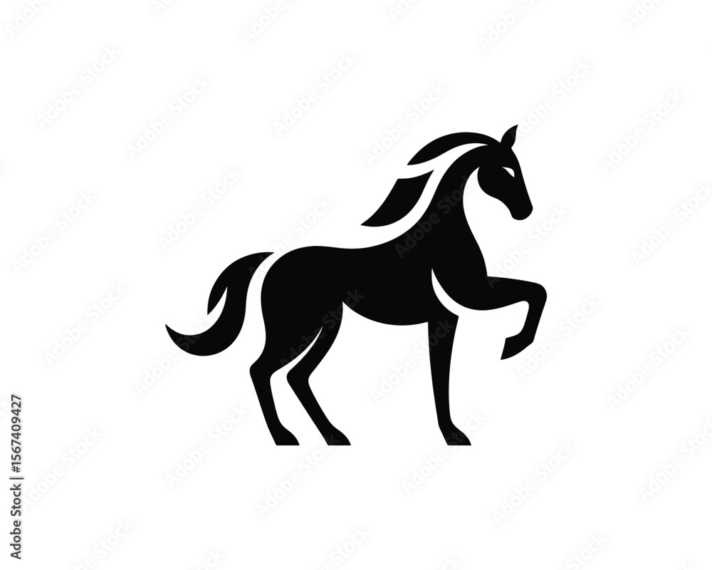 Majestic stallion elegant vector emblem majestic Majestic stallion elegant vector emblem majestic