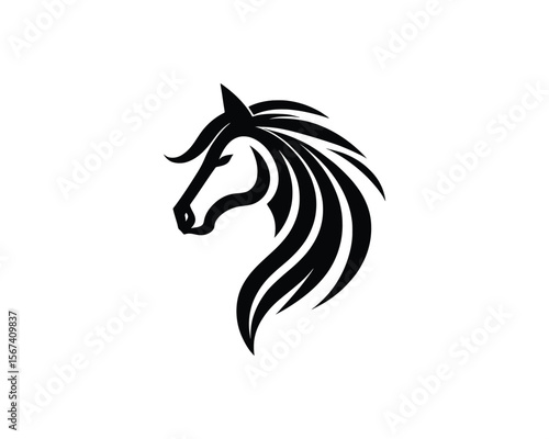 Majestic stallion elegant vector illustration for equine enthusiasts
