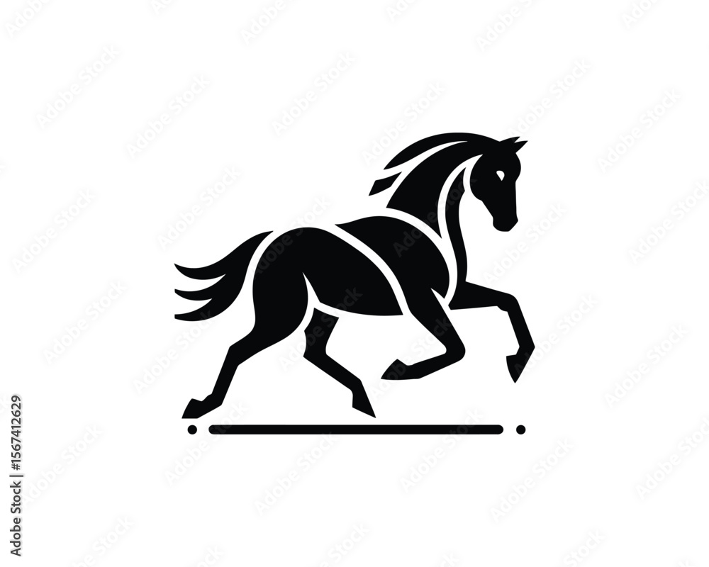 Fototapeta premium Elegant stallion dynamic vector art for branding and design