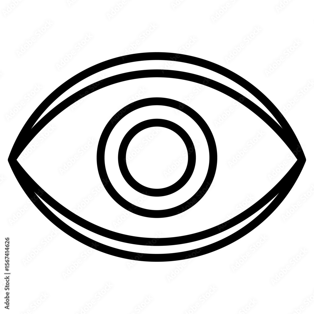 eye cion flat thin outline art logo eye cion flat thin outline art logo