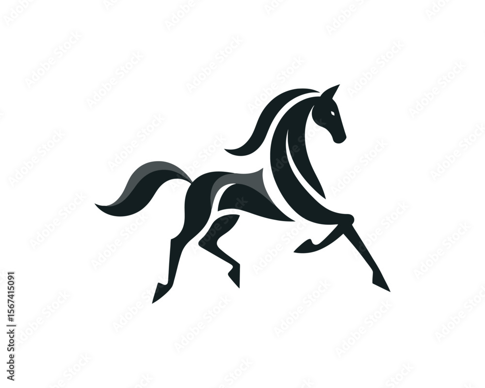 Elegant stallion dynamic vector art of a rearing horse Elegant stallion dynamic vector art of a rearing horse