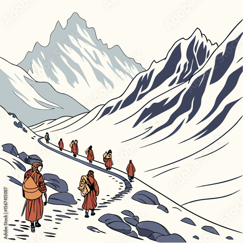 Hindu devotees go on a pilgrimage to the heavenly abode of Lord Shiva, a holy shrine situated inside a cave at Jammu and Kashmir.