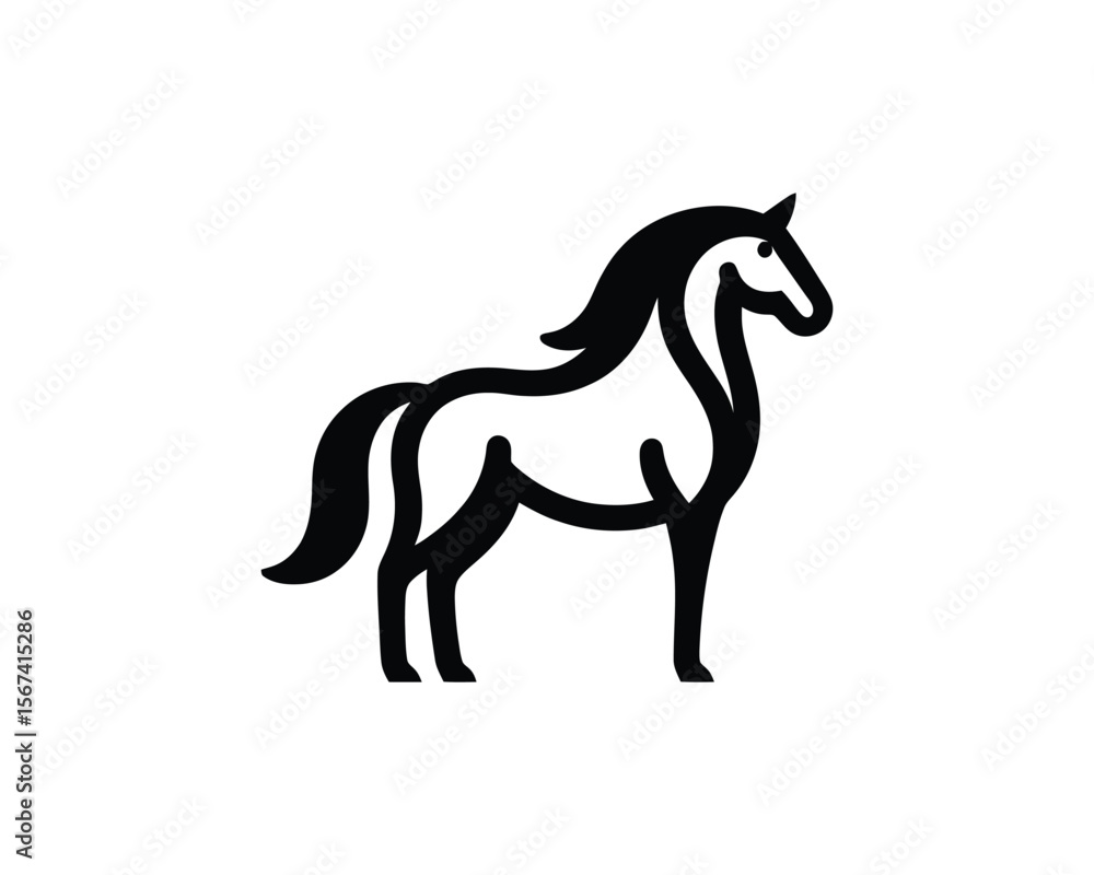 Elegant stallion vector silhouette for modern branding Elegant stallion vector silhouette for modern branding