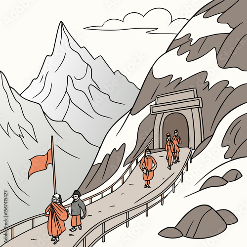 Hindu devotees go on a pilgrimage to the heavenly abode of Lord Shiva, a holy shrine situated inside a cave at Jammu and Kashmir.