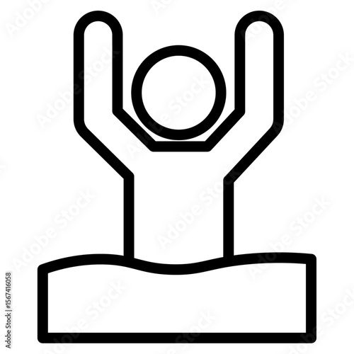 quick sand icon flat thin outline art logo